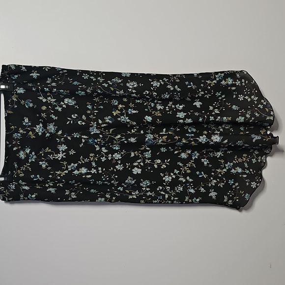 Fashion Bug Blue and Black Midi Pencil Skirt - Picture 5 of 8